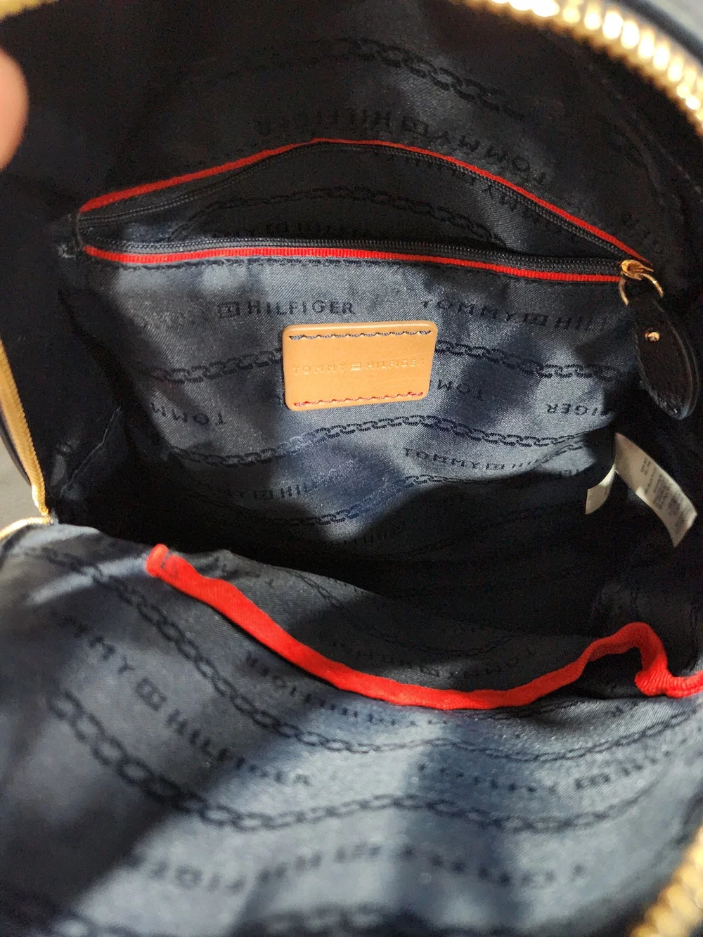 Tommy Hilfiger Dark Blue Pebbled Leather Mini Backpack